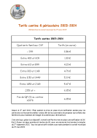 Tarifs cantine & périscolaire 2023-2024